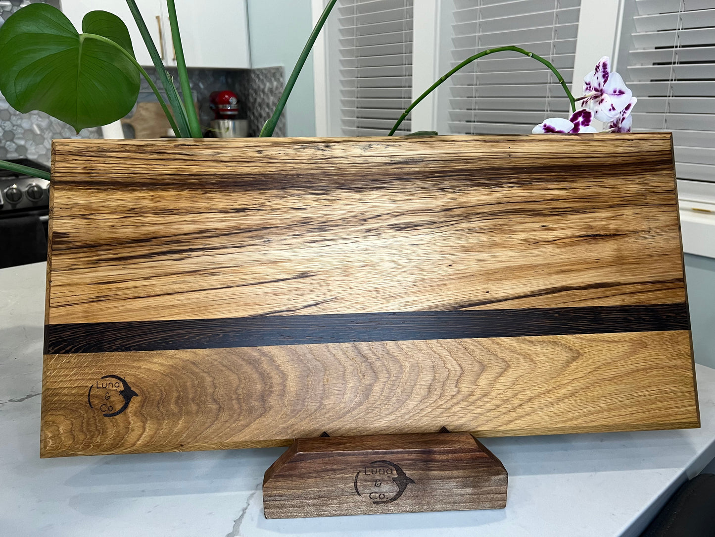 Zebra wood, Wenge and Oak charcuterie board