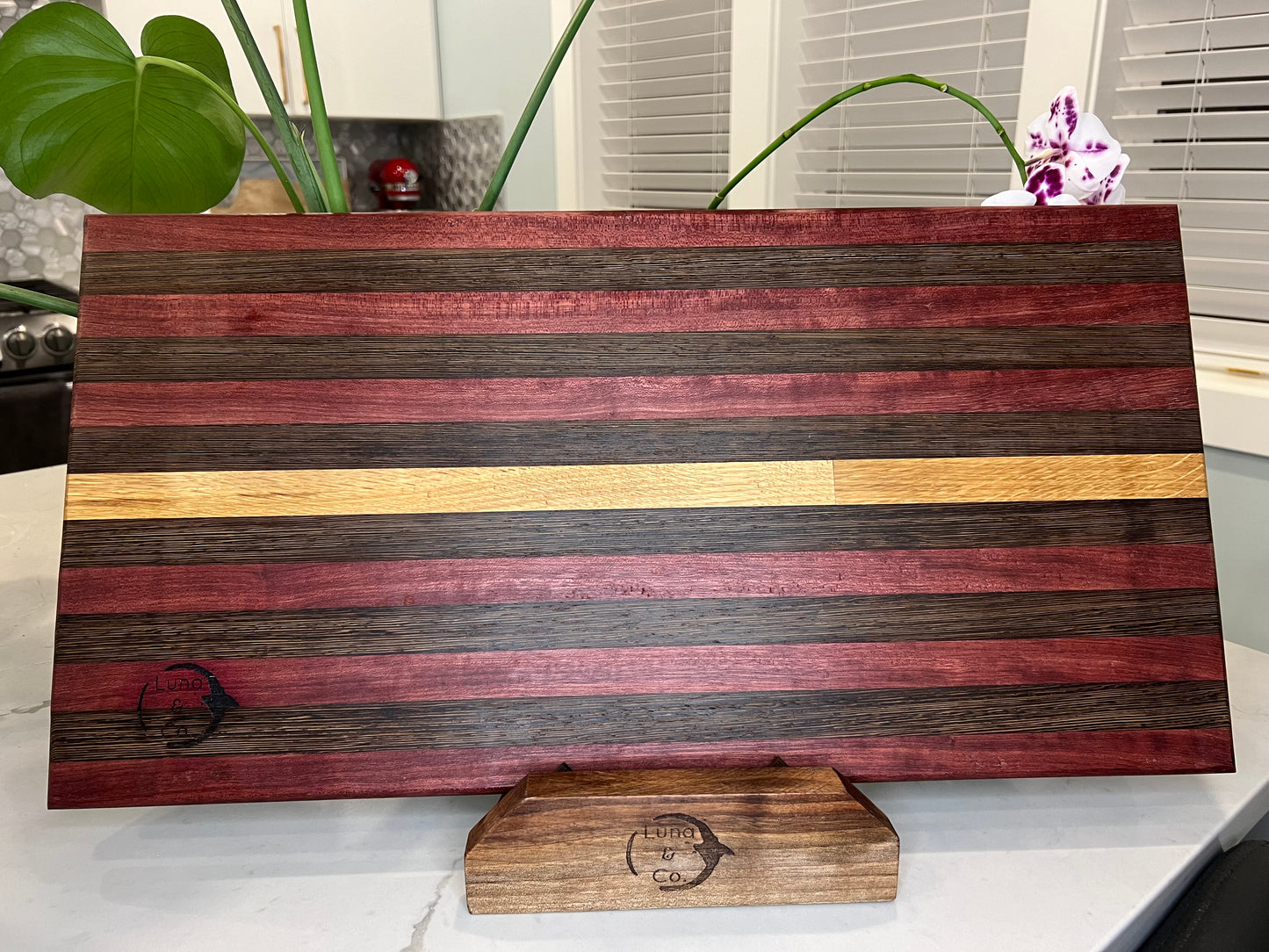 Purple heart, Wenge and Oak charcuterie board