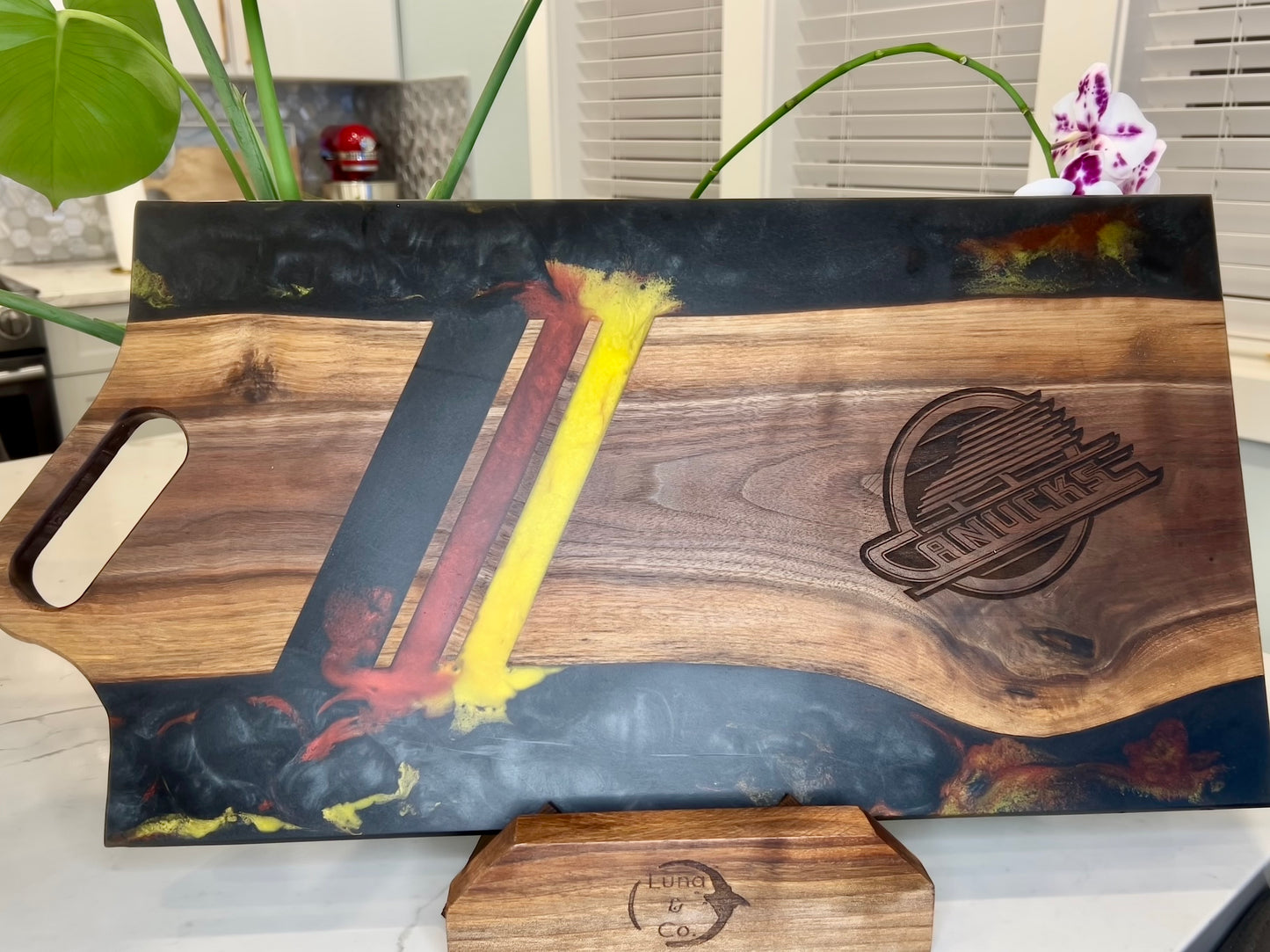 Canucks Skate Charcuterie board