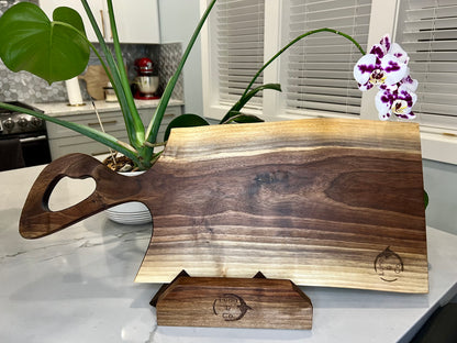 Black Ice fractal burn, Walnut Charcuterie board